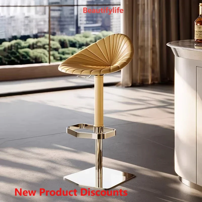 Aesthetic Counter Bar Stools Luxury Comfortable Minimalist Modern Reception Desks Bar Chairs Leather Gold Sillas Salon Furniture