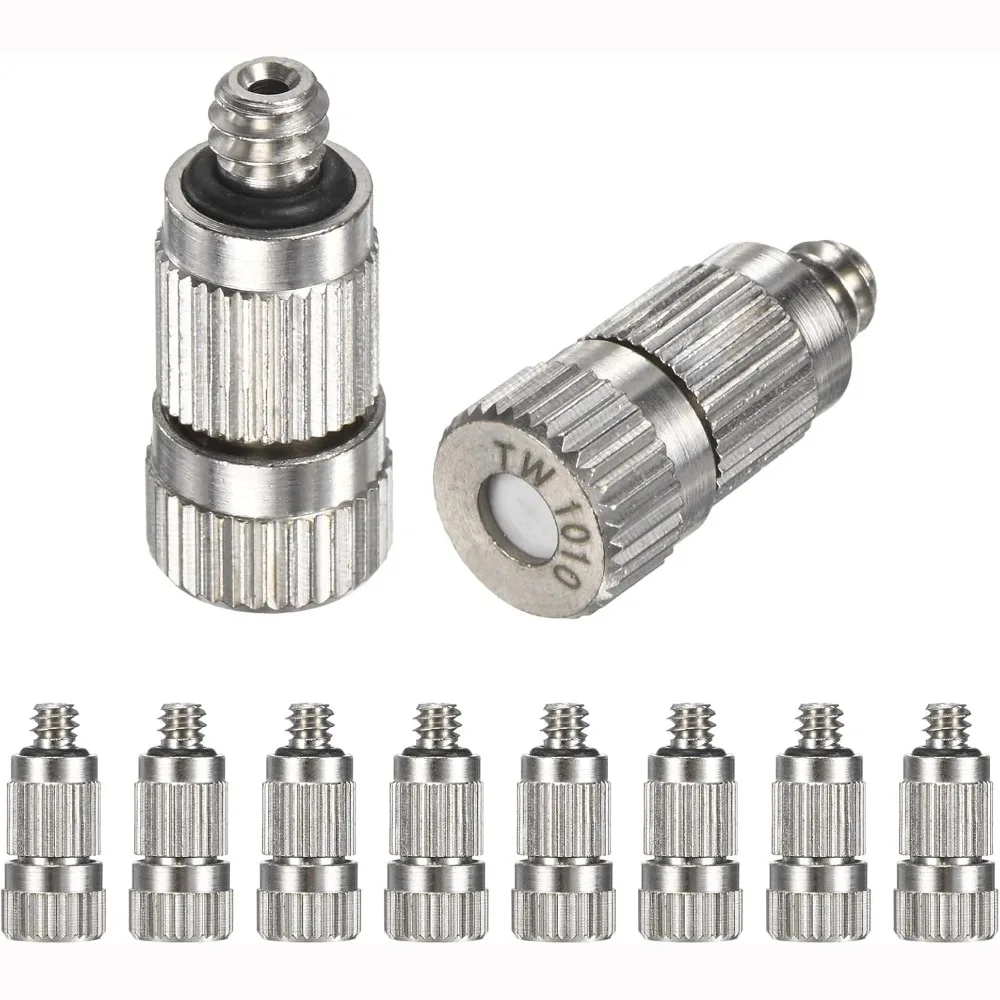 Durable 3/16 Inch Misting Nozzle Brass With Filter Inside Atomization Sprayer 0.1mm~0.5mm Fog Spray Head