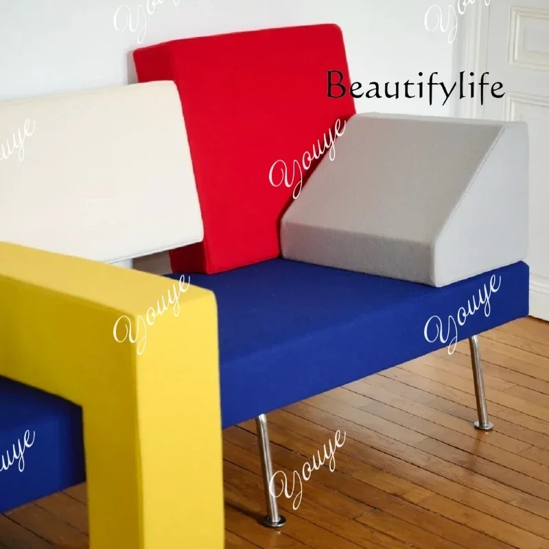 High-end Fashion Italian Creative Designer Geometric Sofa Color Matching Art Small Apartment Store X