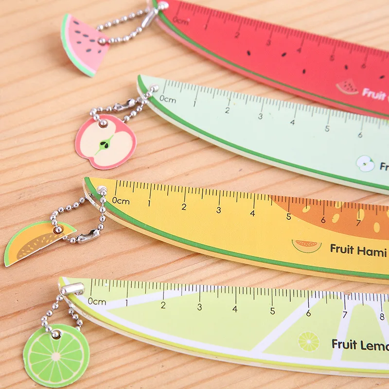 

Creative Fruit Ruler Watermelon Ruler Cartoon Pattern Transparent Ruler Student Stationery Student Back-to-School Season