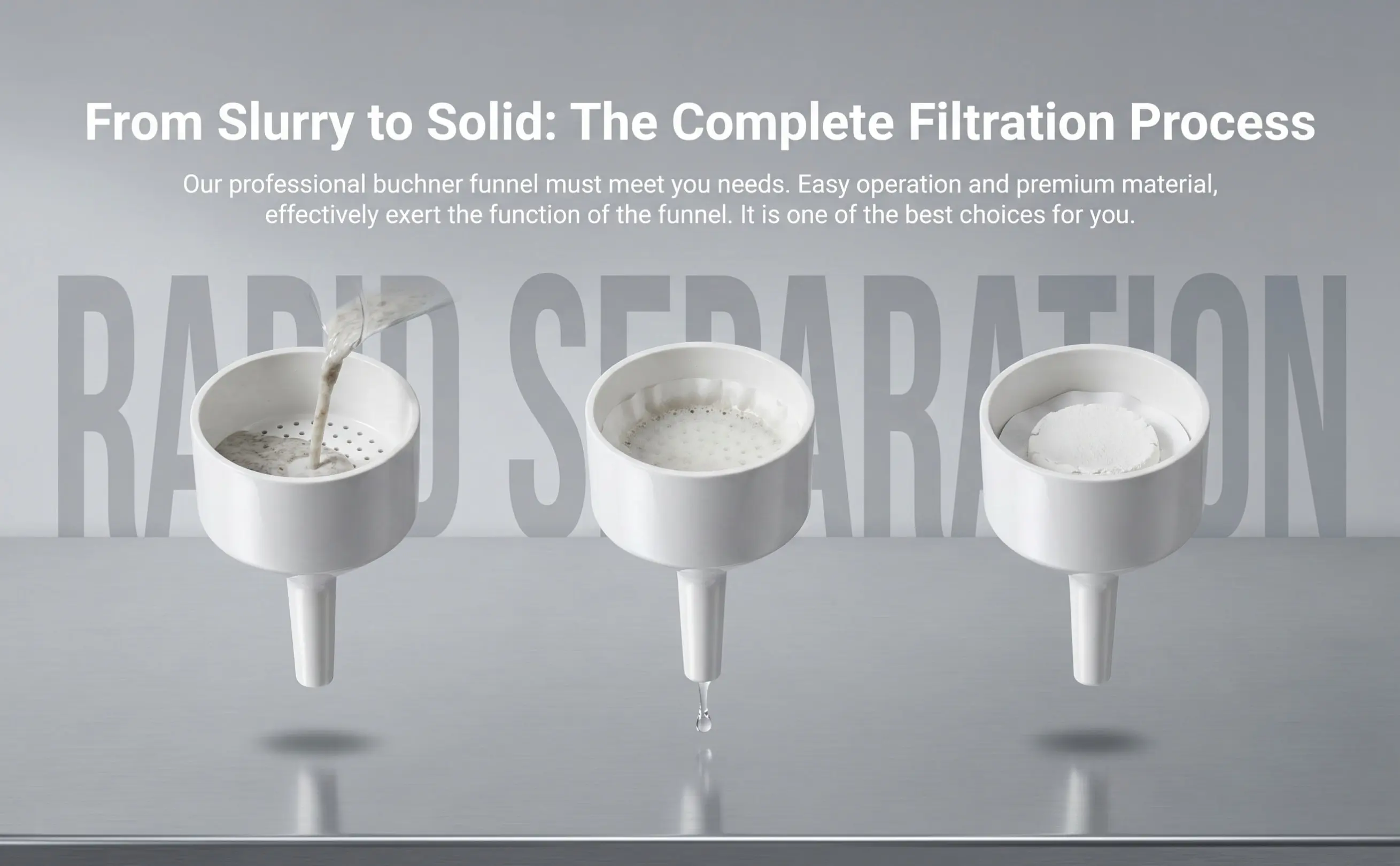 1Pcs Funnel High Purity Porcelain Material Corrosion Resistant for Chemistry Physics Experiments Filtering Funnel