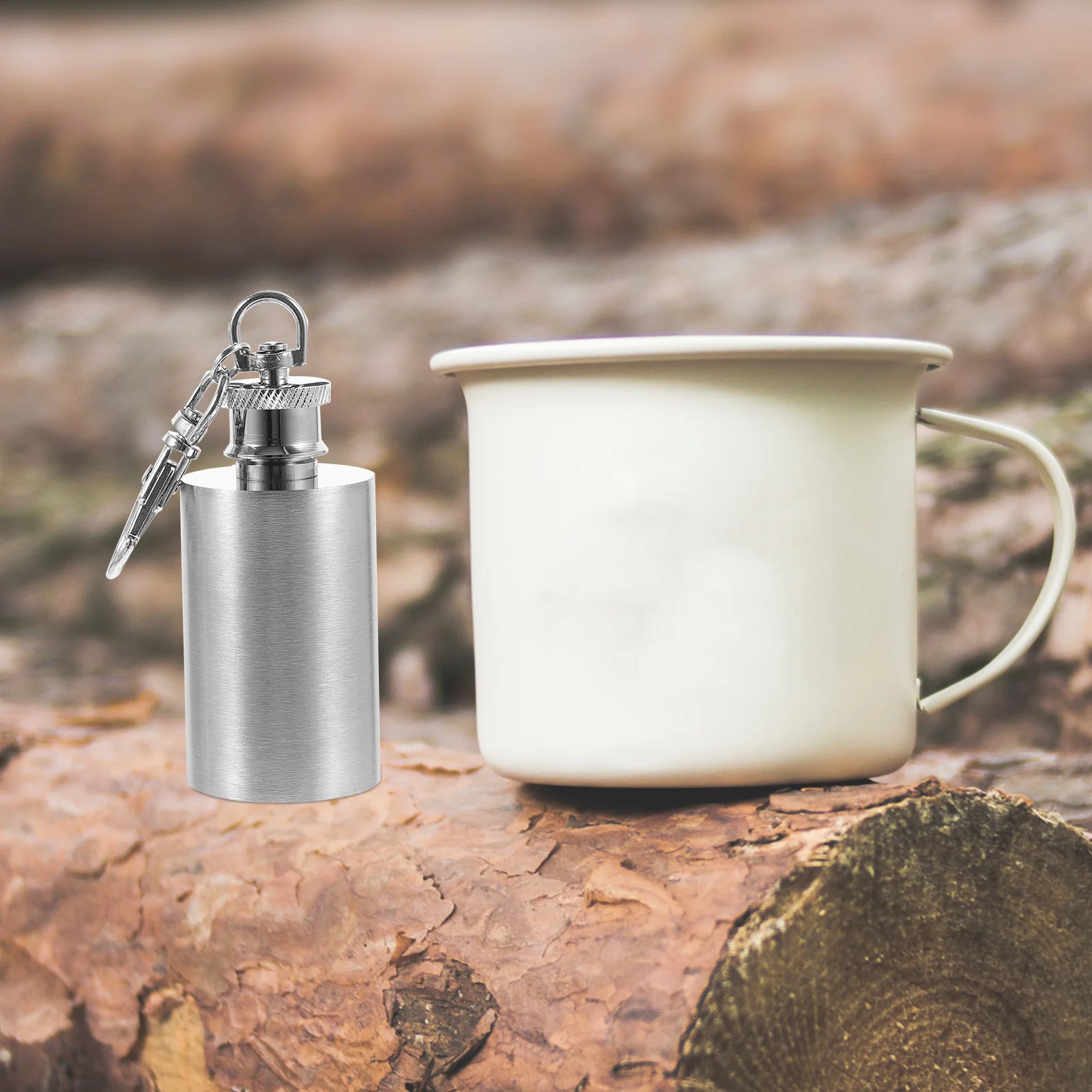 

1 Oz Stainless Steel Mini Keychain Flask Liquor Wine Water Compact Design For Men Women 1Oz Metal Tiny Flask For Purse