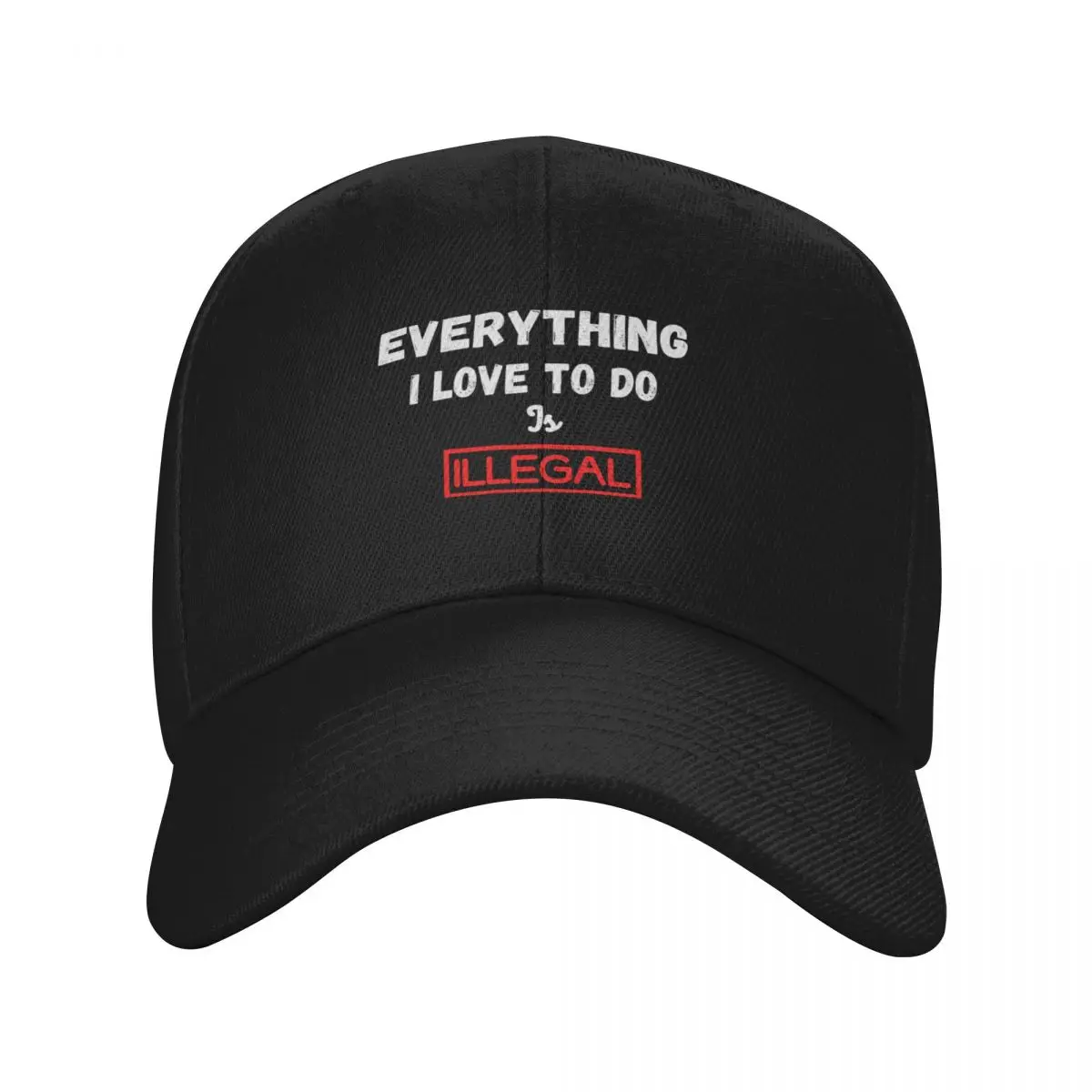 Everything I love to do is illegal Baseball Cap Rave Thermal Visor Brand Man cap Mens Tennis Women's