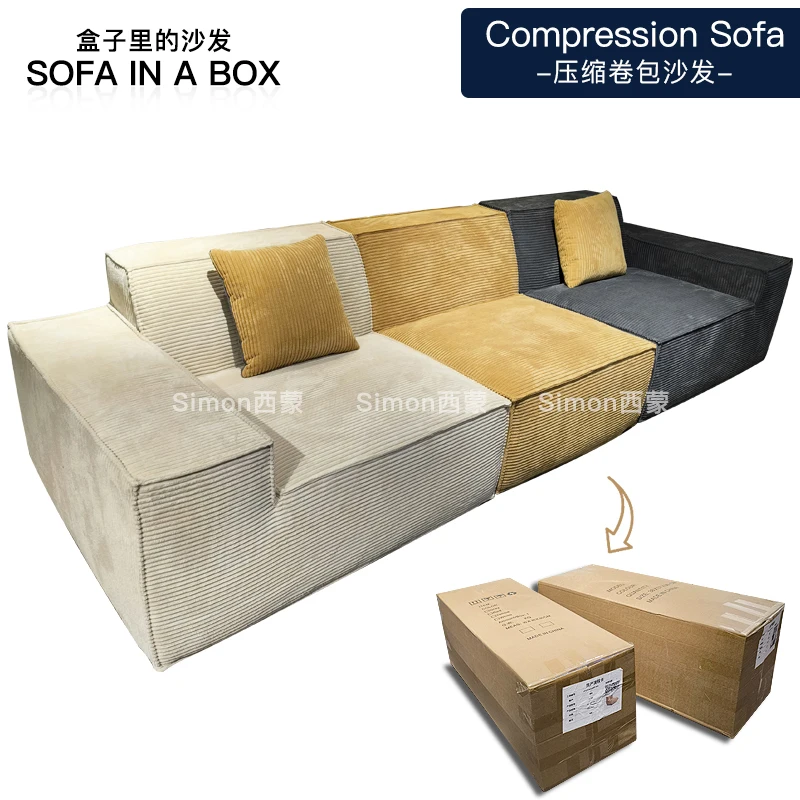 

Designer Recliner Compressed Sofa Modern Nordic King Size Chaise Office Sofa Couch Lounges Straight Row Home Furniture