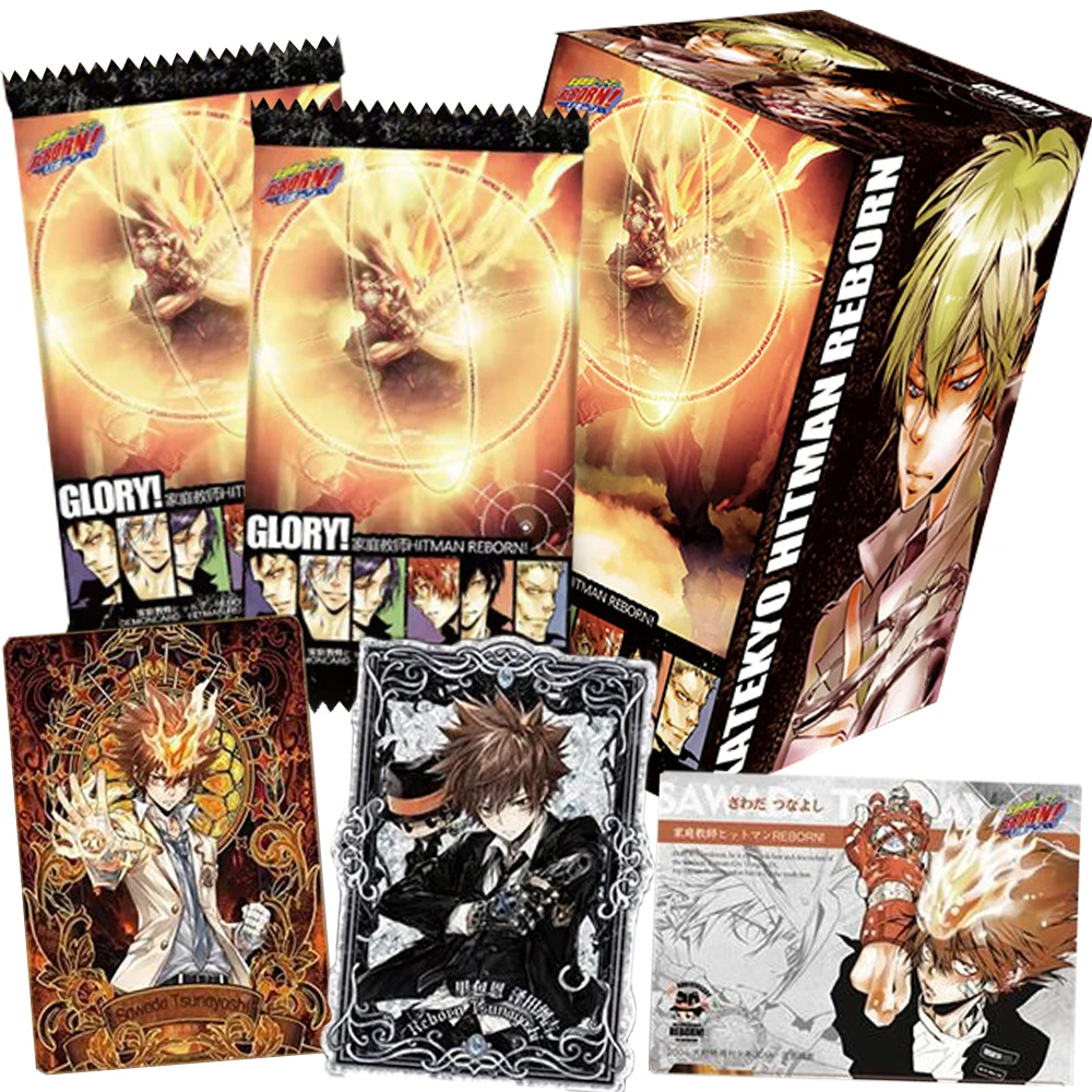 日本アニメ-katekyo-hitman-reborn-キャラクターコレクションカード絶妙なアートレトロコミックスタイルクラシックフィルムレーザーカードおもちゃギフト