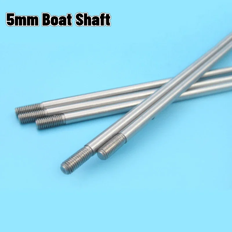 1PC 5mm RC Boat Shaft Length 15/20/25/30/35cm 5 Size 304 Stainless Steel Motor Drive Metal Shaft  Rc Boat Spare Parts