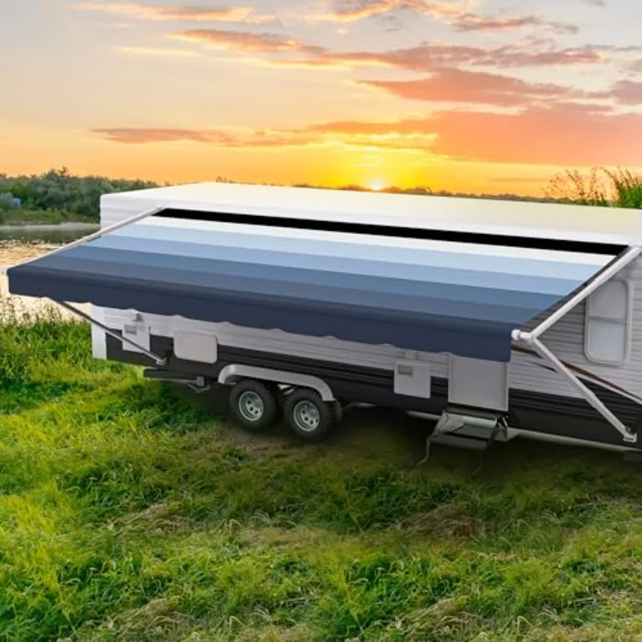 ShadePro - استبدال قماش المظلة RV - فينيل عالي التحمل مقاوم للعوامل الجوية - مظلة خارجية عالمية لمقطورة التخييم والمحرك