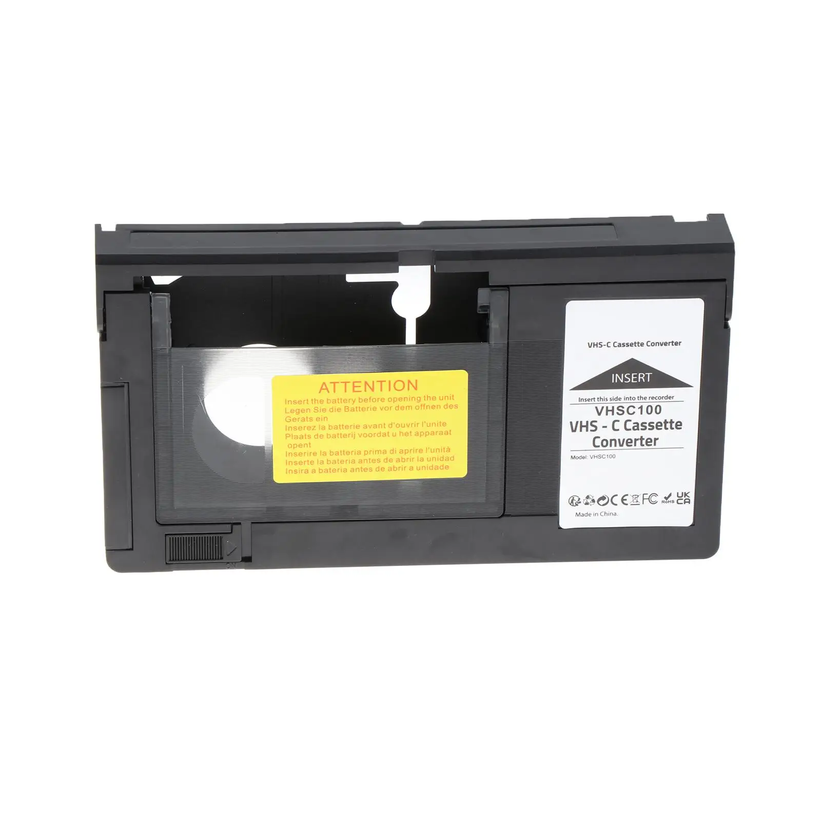VHS C Cassette Adapter, 12mm Svhs Svhs-c to VHS Device Professional Cassette Converter Tape Player Converter for Camcorders