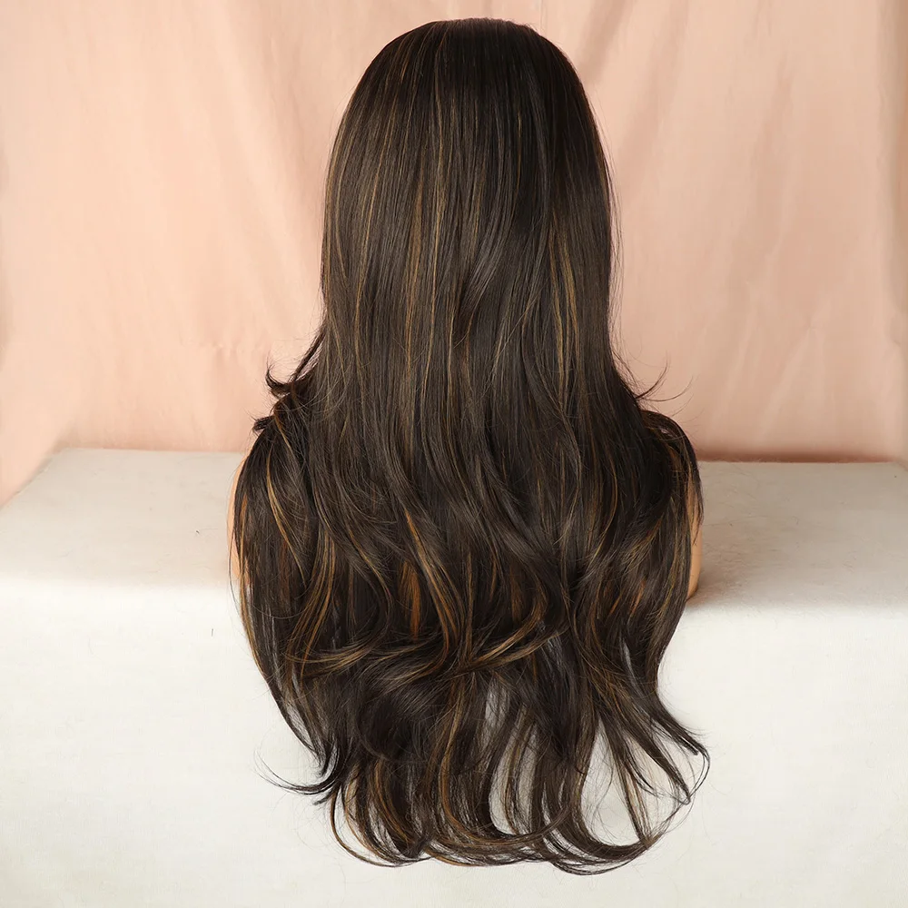 Synthetic High-Quality Ice Silk Hairband Wig 28inch Loose Curls Wave Large Wave Fashionable Wig for Daily Wear Vacation Cosplay