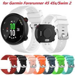 Garmin yüzmek için yüksek kaliteli silikon kayış 2 kordon akıllı saat spor bileklik için Garmin Forerunner 45 45s bilezik aksesuarları