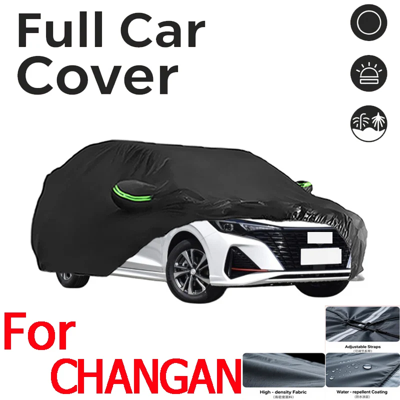 

For CHANGAN Cover Full black Covers Waterproof Dustproof UV Scratch-Resistant Sunscreen Protection