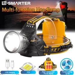 Long Shot Outdoor Headlamp with P50/P70 LED Cree Super Bright Headlight with Three 18650 Batteries Better for Camping Fishing