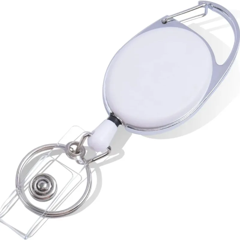 

Keychain Lanyard Pass Work Card Exhibition Name ID Tag Sleeve Soft Transparent Badge Holder Working Permit Case Badge Reel