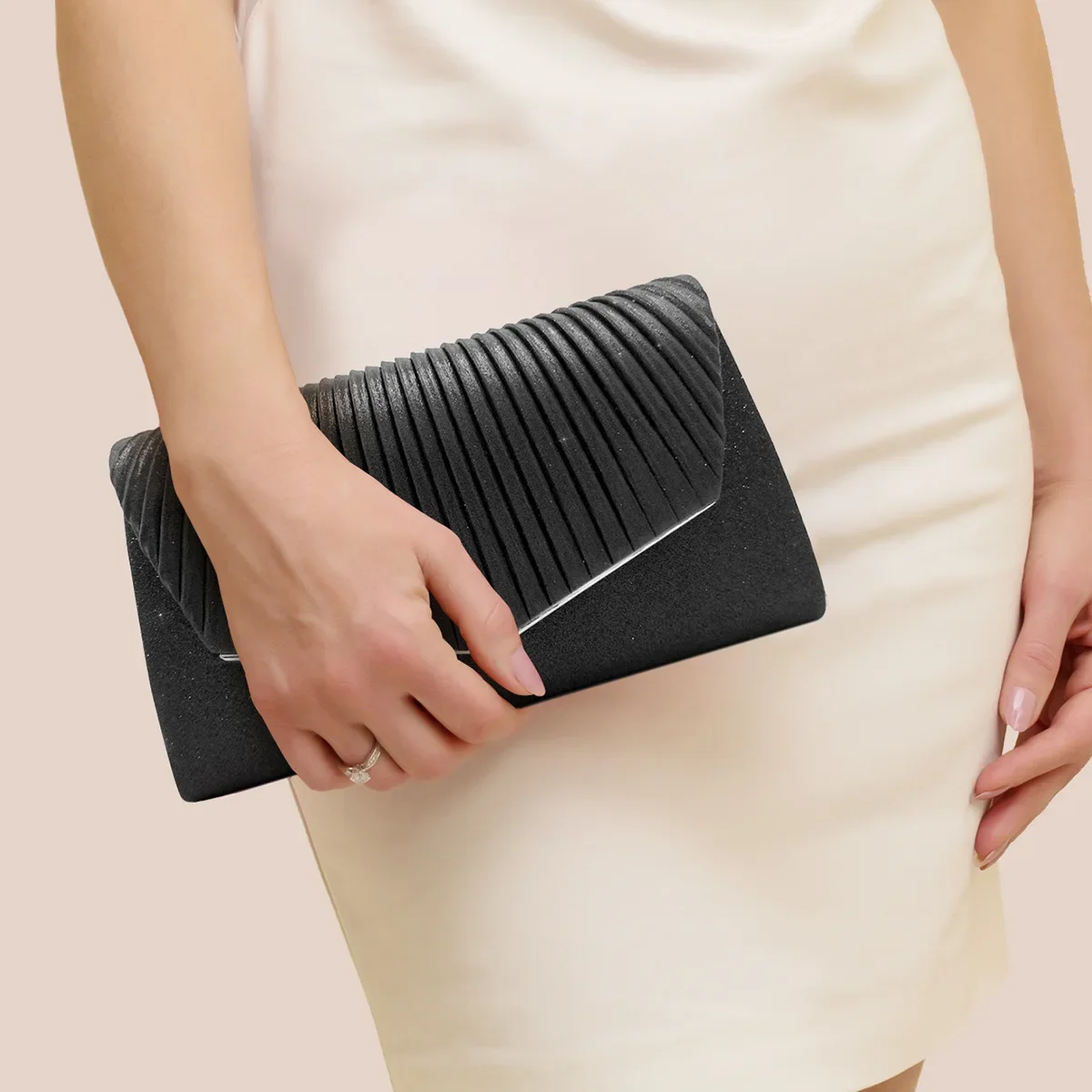 Exquisito bolso de noche para mujer, bolso con purpurina para fiesta y banquete, bolso de mano elegante para boda, bolso de hombro con cadena para cóctel