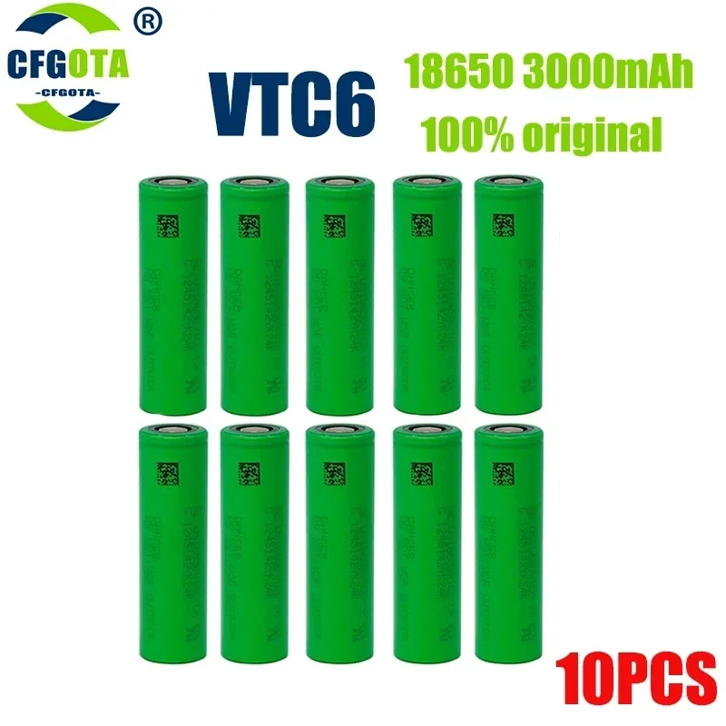 VTC6 3.7V 3000mAh rechargeable Li-ion battery 18650 for Sony US18650VTC6 30A Toys flashlight tools