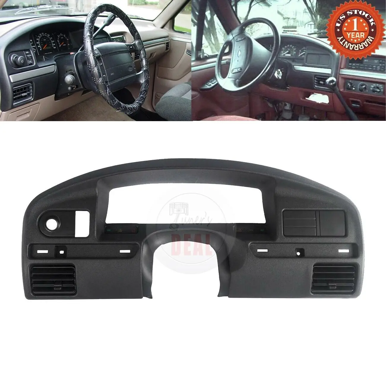 

Partzer Instrument Dash Cover Cluster Bezel for GAS 1994-1997 Ford F150 F250 F350 Bronco