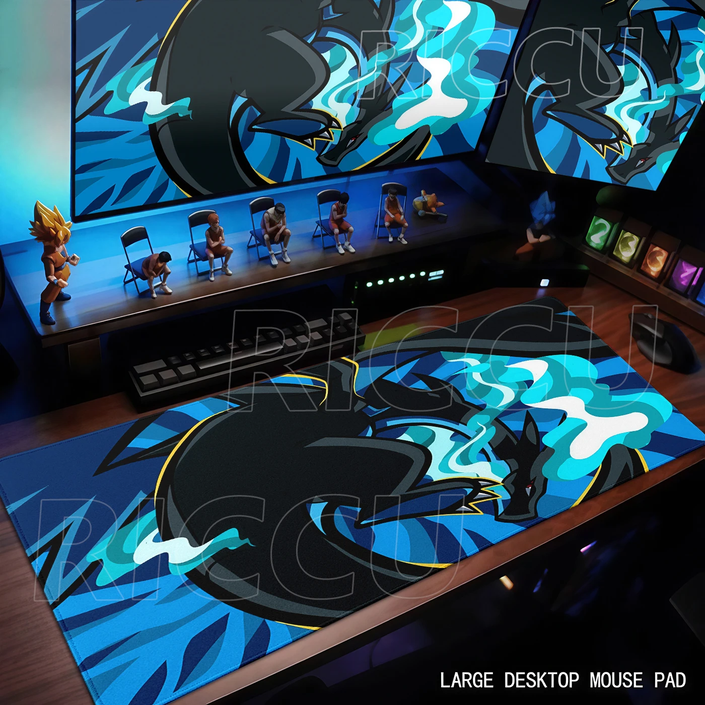 Anime Pokemon Mouse Pad Charizard Gaming Desk Mat Keyboard Extended Pads Office Laptop Mousepad XXL