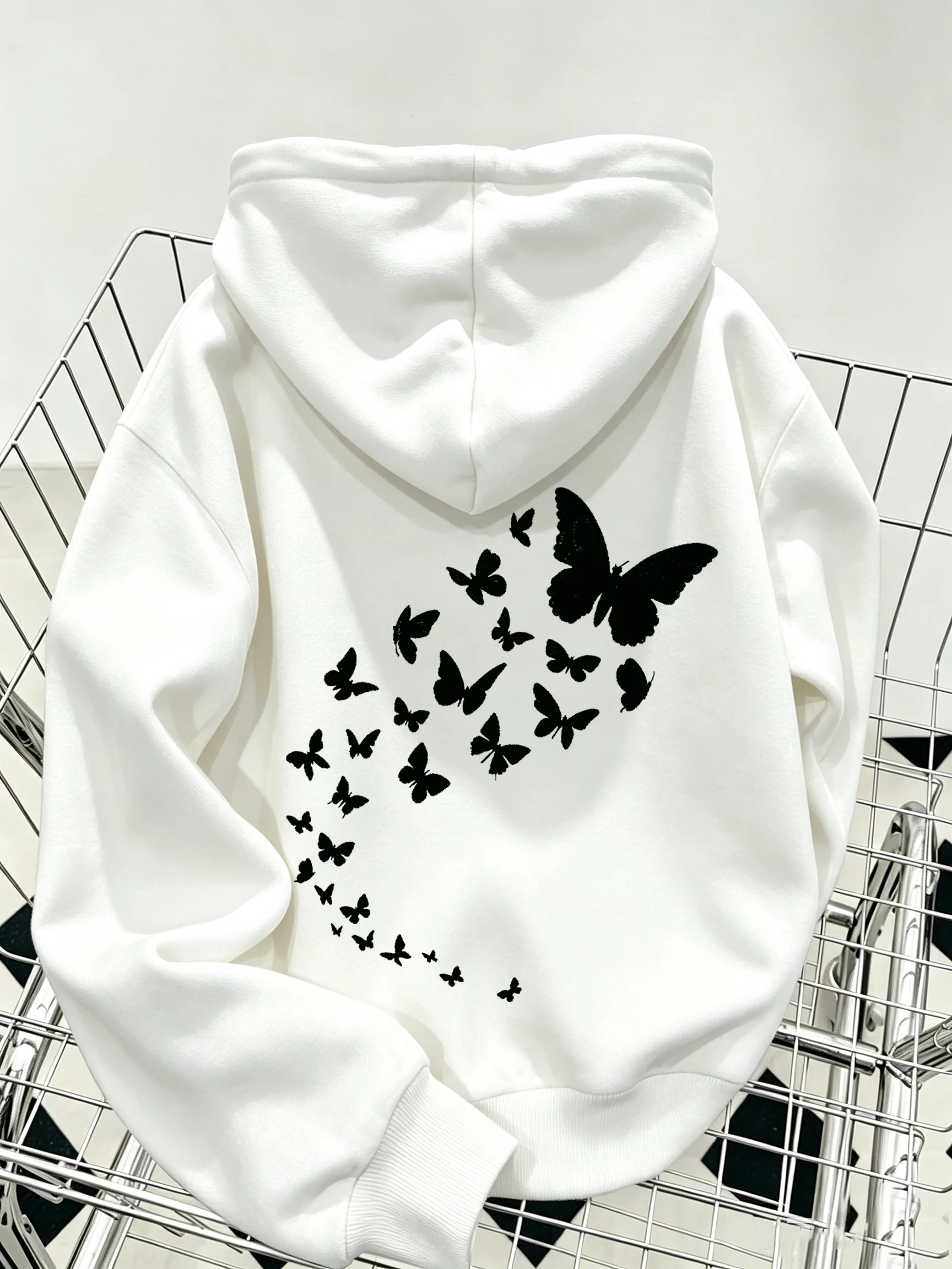Clearance Sales for Woman Clothing Women Oversized Hoodie Front Back Gradient Butterfly Print Soft Casual Pullover Multi Colors