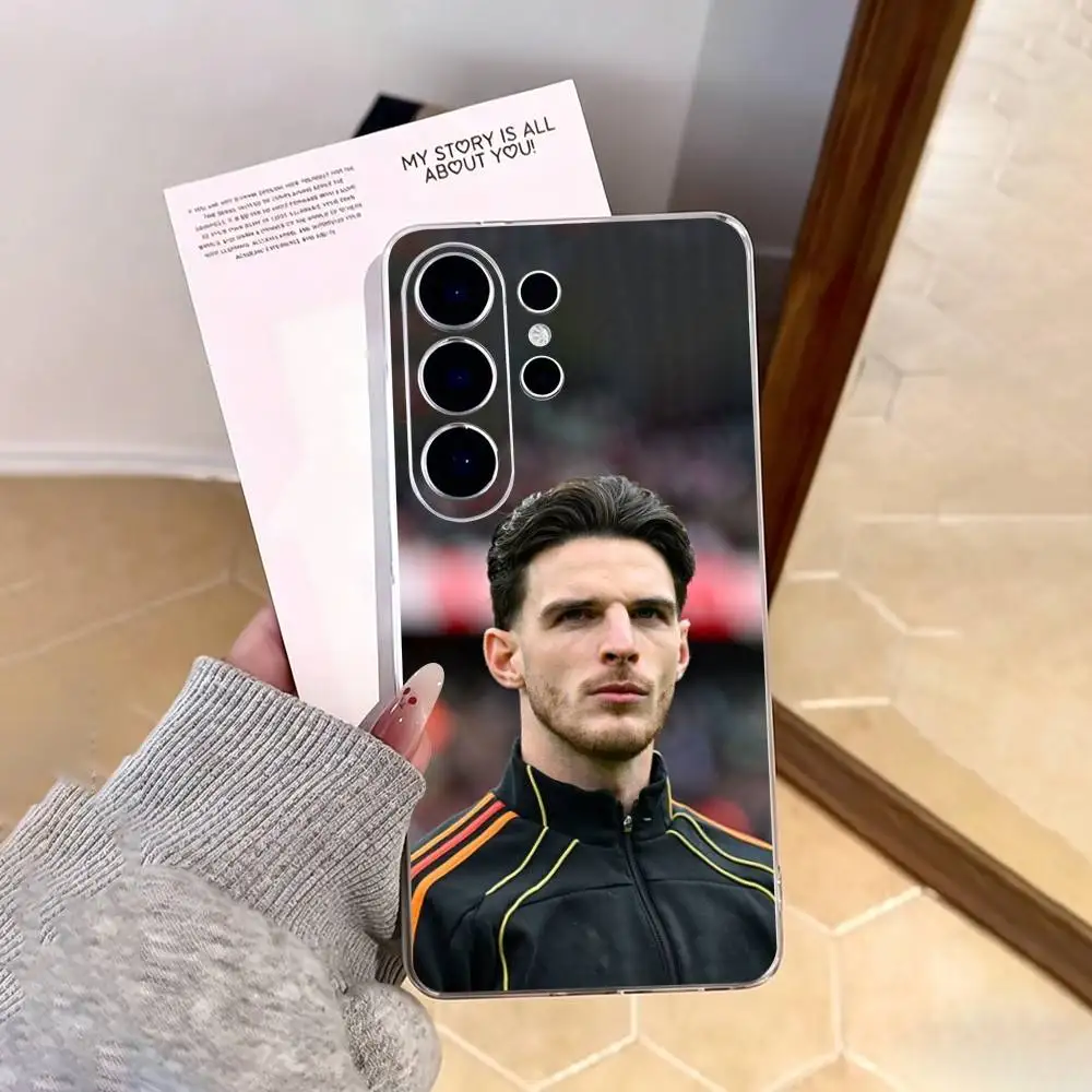 Football Star D-Declan Rice    Phone Case For Samsung S25,S24,S21,S22,S23,S30,Ultra,S20,Plus,Fe,Note,10,9,5G Transparent Cover