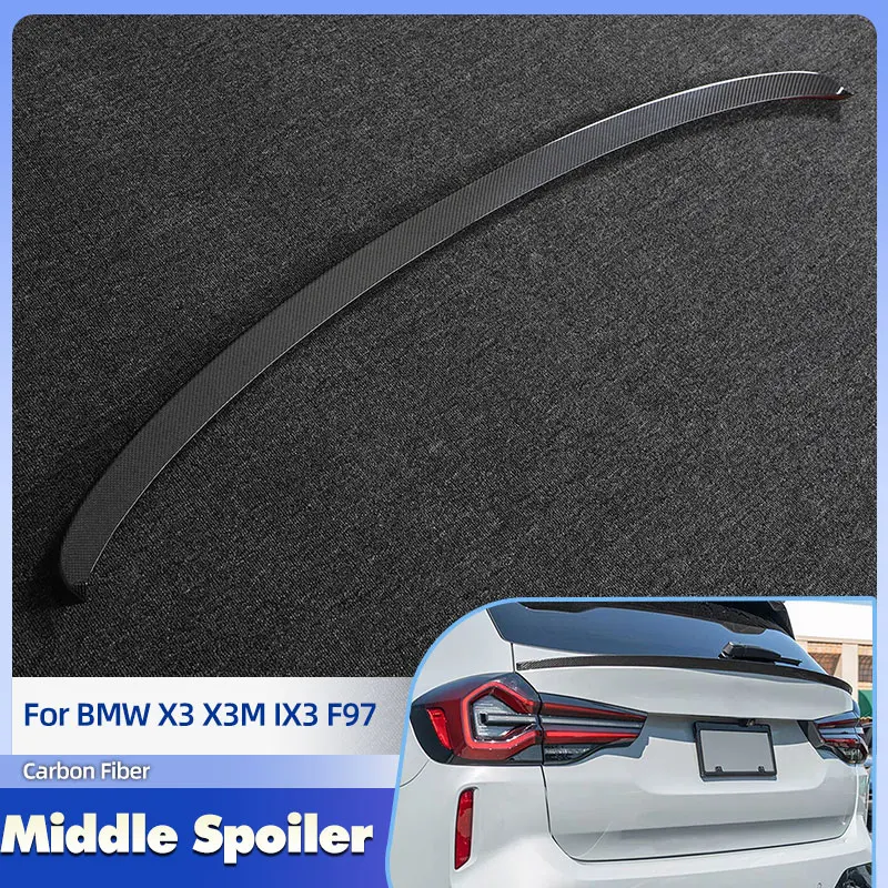 

Car Rear Trunk Middle Spoiler Wings Full Carbon Fiber for BMW X3 X3M IX3 F97 2018-2022 Rear Spoiler Tail Trunk Boot Lid Wing Lip