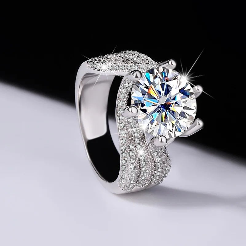 

High quality 925 sterling silver ladies fashion jewelry exquisite ring wedding Valentine's Day gift