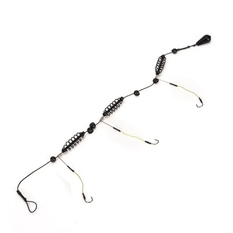 Bait Nest Feeder Giant Finished Fishing Group Long Throw Spring Plating Nest Beater String Hook Fishing Tool