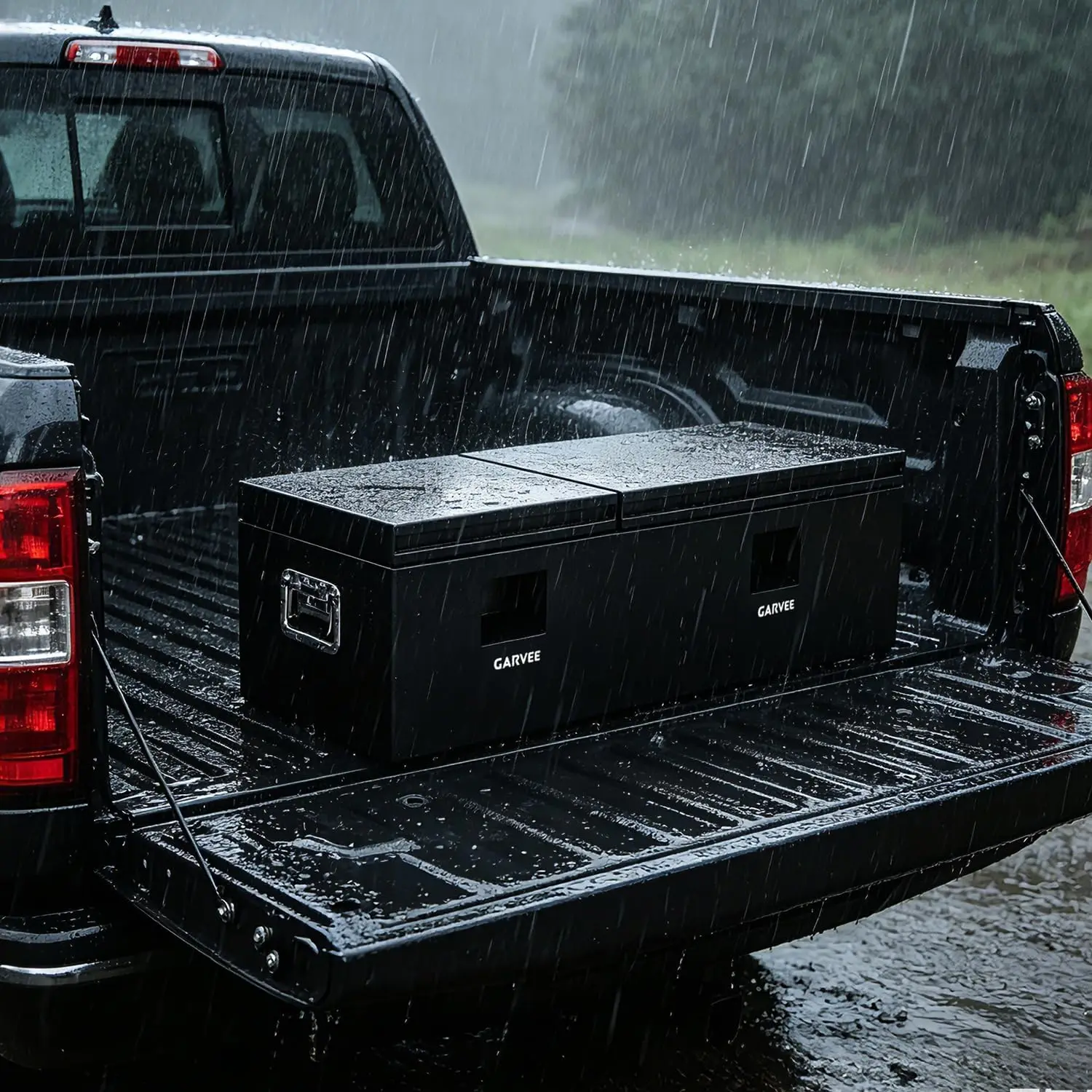 Heavy Duty Steel Truck Bed Tool Box Waterproof Metal Storage Chest for Pickup L54-W16-H14 inches Storage Tool Box for PickupTruck Bed