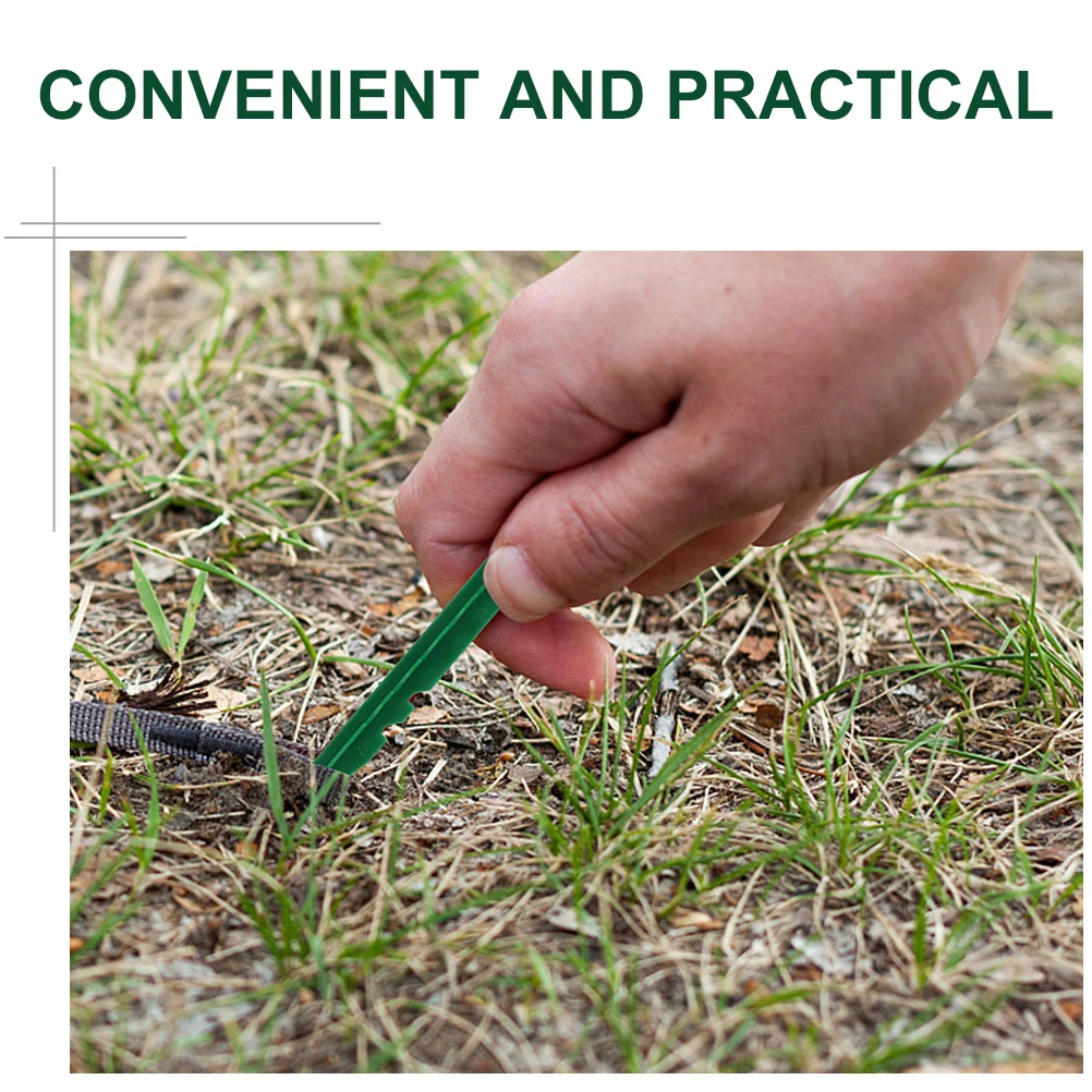 

50pcs Plastic Tent Pegs Stakes Ultra-Light High-Strength Nontoxic Ground Nails For Beach Mud Grass Camping Canopy Outdoor Tent