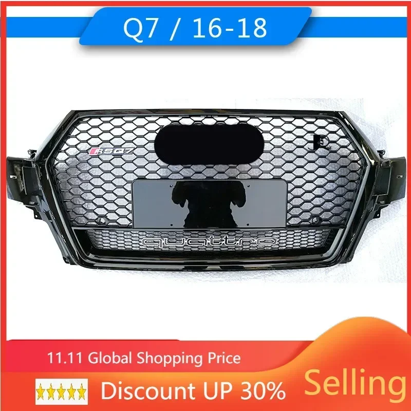 

Car Front Bumper Grille Grill For Audi Audi Q7 Hot Rod Auto Salon upgrade RSQ7 2016 2017 2018 Racing grills