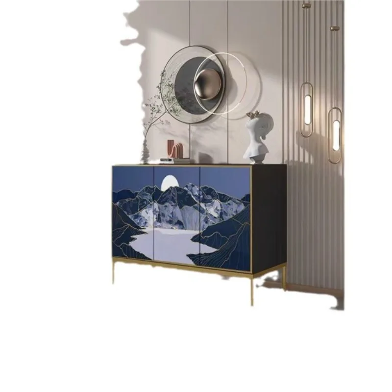 

Modern simple style hand-painted hotel homestay decoration entrance cabinet