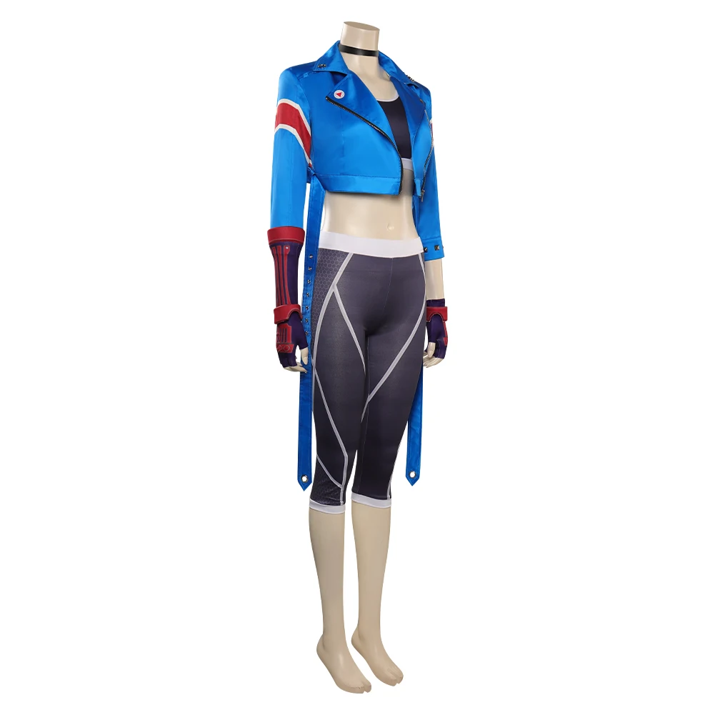 Disfraz de Game Fighter 6 para mujer, traje de Cosplay de Cammy, Jamie, Chunli, Manon, abrigo, pantalones, SF, conjunto completo, traje de fiesta de Carnaval de Halloween