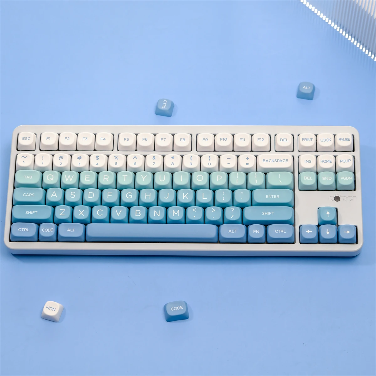 Imagem -05 - Pbt Keycaps para Gaming Teclado Mecânico 126 Teclas Caindo Cor do Gradiente de Neve Sublimação de Tintura Perfil Moa Switches mx