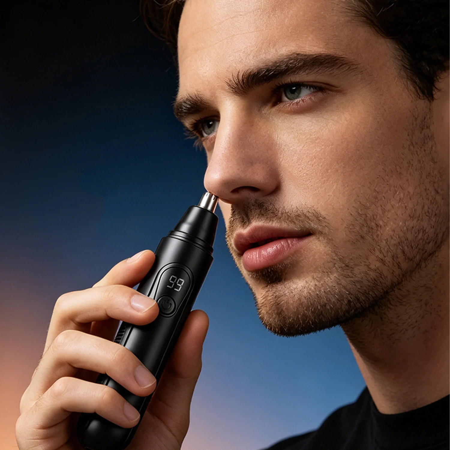 1pcs Professional Mini Portable Ear & Nose Hair Trimmer Clipper Painless Eyebrow Facial Hair Remover for Men Women
