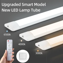 Tricolor Dimmable LED Light Tube with Remote Control 110V/220V Lighting Led Tubes for Kitchen Garage Living Room Lamps Fixture