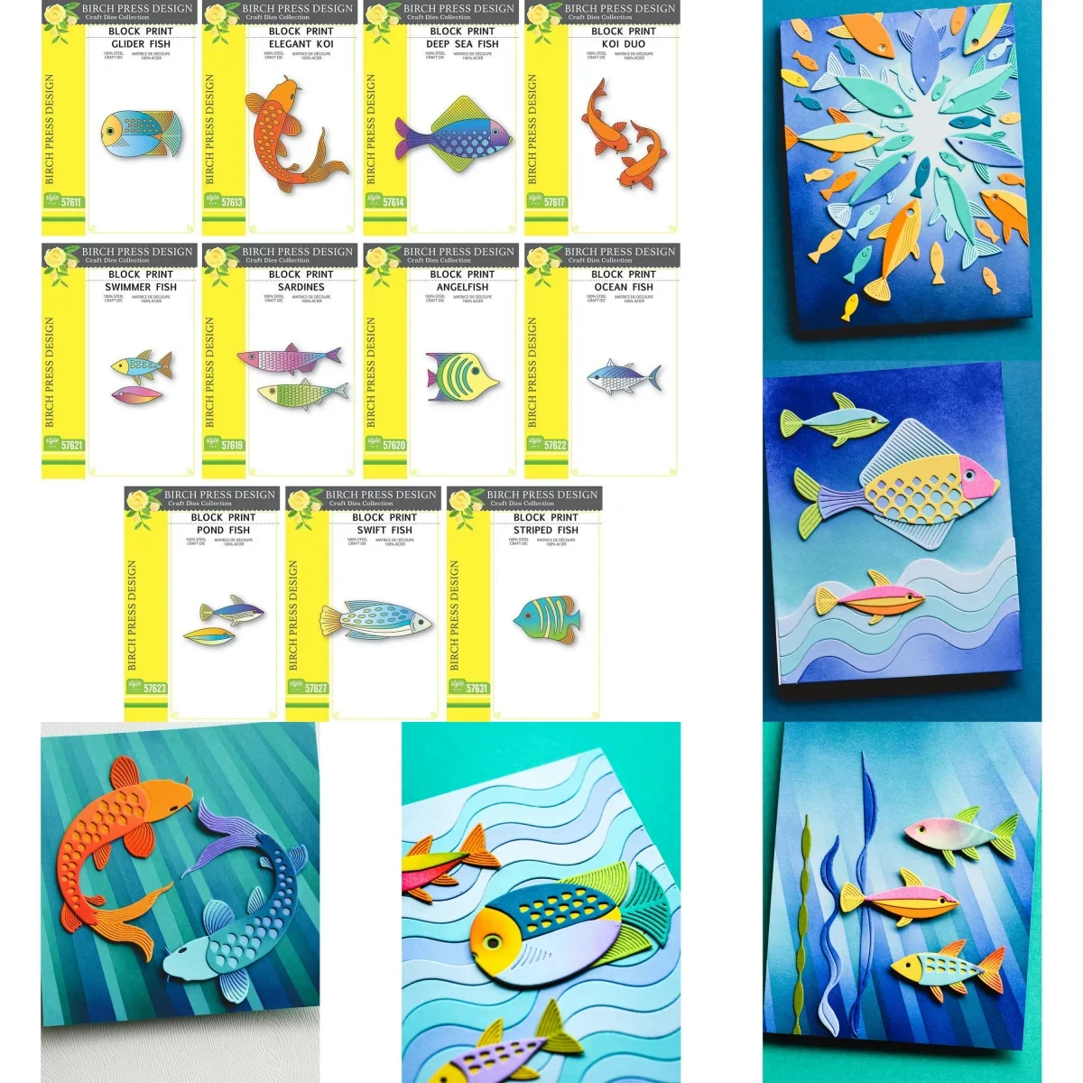 

Tide Cool Fish Collection Summer 2025 July New Metal Cutting Dies for DIY Make Gift Card Scrapbook Embossed Paper Album Craft