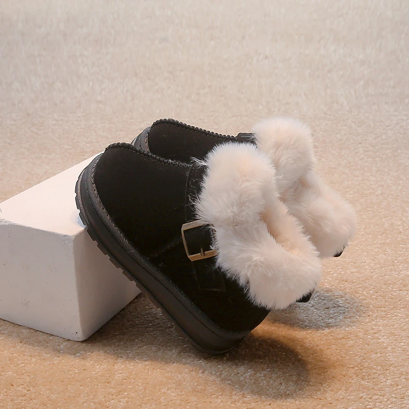 Winter Children Shoes Plush Girls Boots Warm Casual Comfortable Kids Cotton Shoes Fashion Fur Shoes Girls Ankle Boots