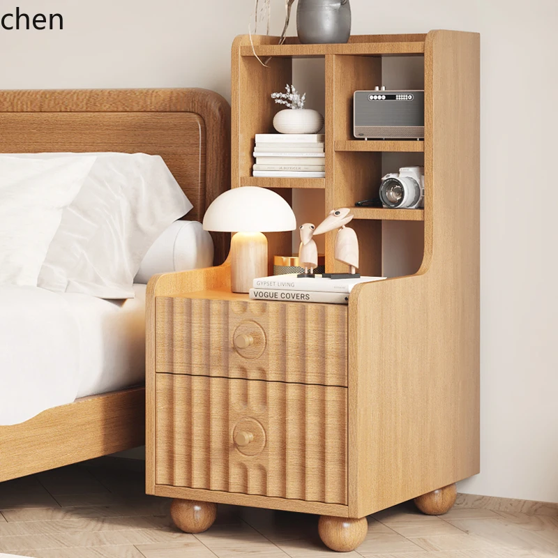 

ZML Solid Wood Children's Bedside Cabinet Bedroom, Home Locker New Bedside Multifunctional Locker