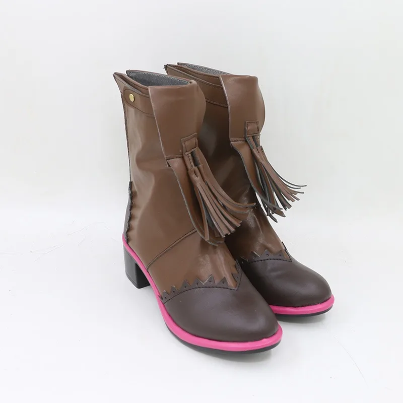 Asuka Kazama Scarpe Cosplay Donna Gioco di ruolo Puntelli Cospaly Accessori anime Scarpe in pelle PU Stivale per feste di Halloween Realizzato su misura