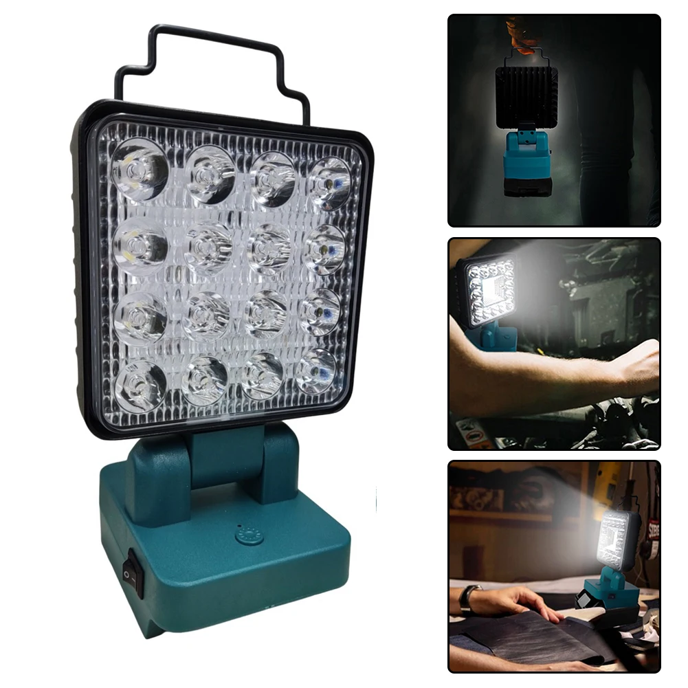 Robust Portable LED Work Light Compatible with Extensive Range of For 18V Lithium Batteries Available on Market