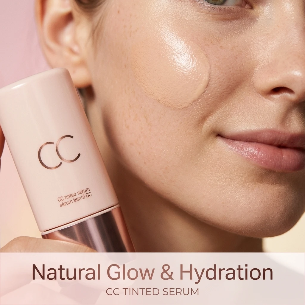 CC Cream 6 Shades Buildable Coverage Tinted Face Base Dewy Glow Foundation Alternative Lightweight Daily Makeup for Women 40g