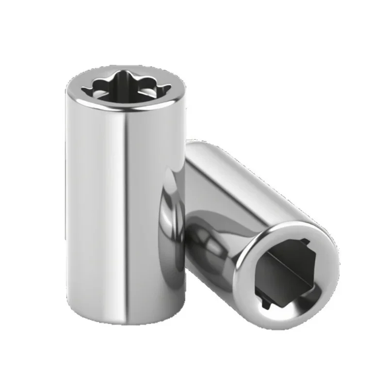 2Pcs 1/4‑Inch Square Drive to 1/4 Hex Shank Socket Adapter, Screwdriver Bit Converter Hand Tool Accessories