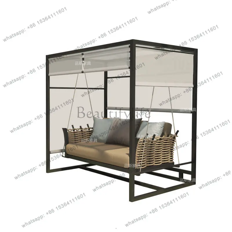 Outdoor swing patio sunshade hammock outdoor garden nordic swing chair