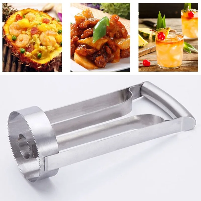 Stainless Steel Pineapple Peeler Cutter Ananas Meat Extractor Cut Corer Remover Machine Home Kitchen Knife Slicer Fruit Tools