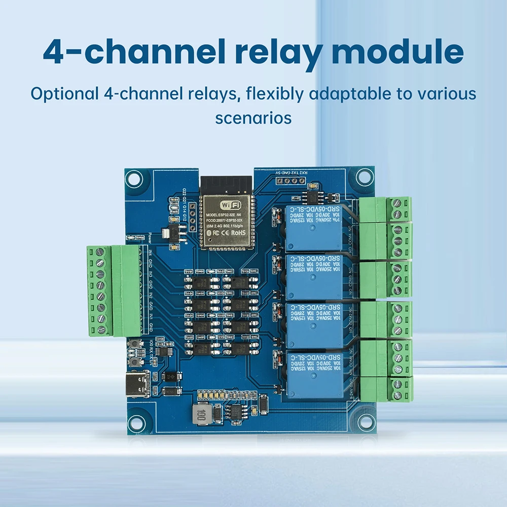 ESP32 Modbus WIFI بلوتوث 4-way 8-Way وحدة التتابع RS485 مجلس التنمية بروتوكول MODBUS 4/8Way Optocoupler DC 9-24V