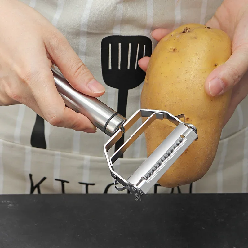 Multifunctional Stainless Steel  Kitchen Peeler Fruit Vegetable Potato Carrot Cucumber Grater Julienne Durable Vegetable Slicer