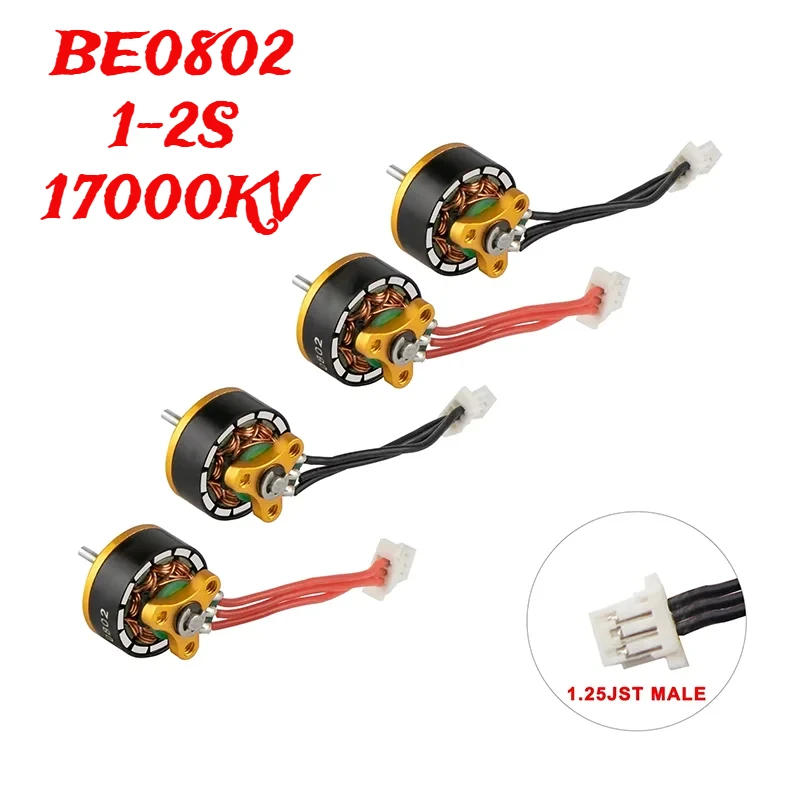 4pcs New Hot Mini Drones Se0802 A0802 Be0802 1-2s 17000kv Brushless Motor For Mobula7 Snapper7 Mobula6 Rc Quadcopter