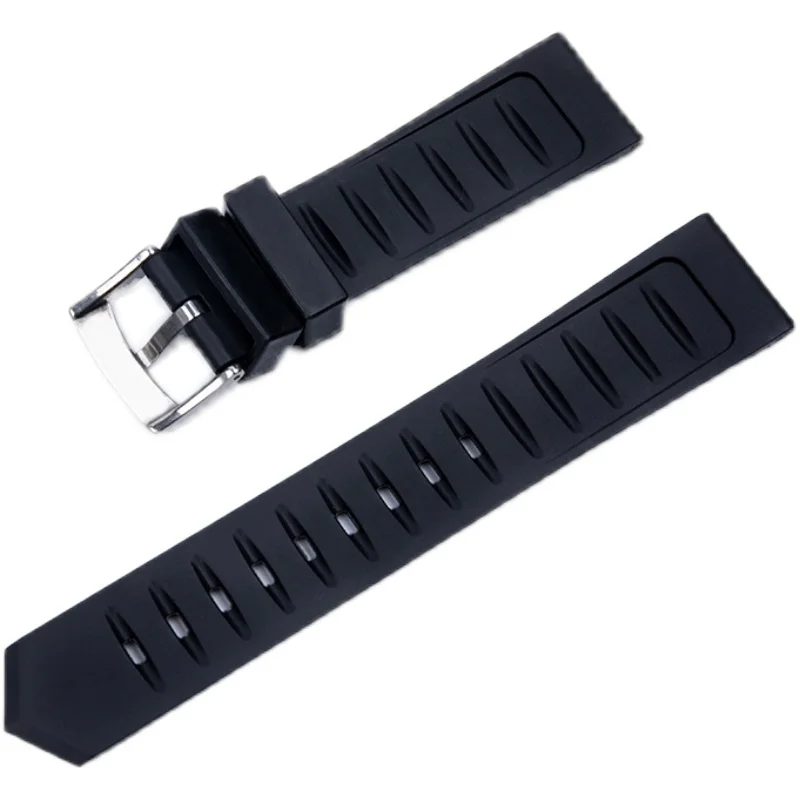 For TAG Heuer Silicone Rubber Accessories 22mm Diving Series Outdoor Sports Adventure Solid Stainless Steel Buckle Watchband