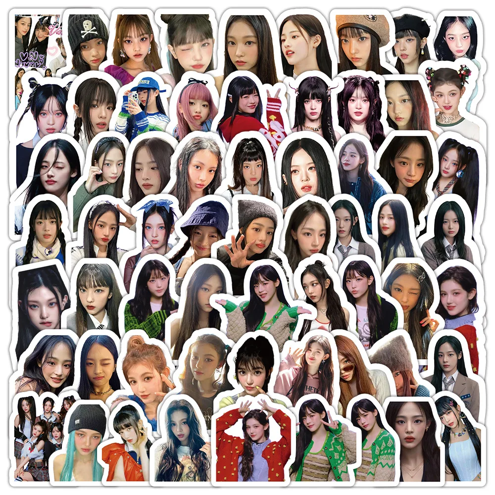 

10/50/100PCS Korean Girl Group NewJeans Decorative Mobile Phone Computer Laptop Refrigerator Guitar Waterproof Sticker Kids Toy