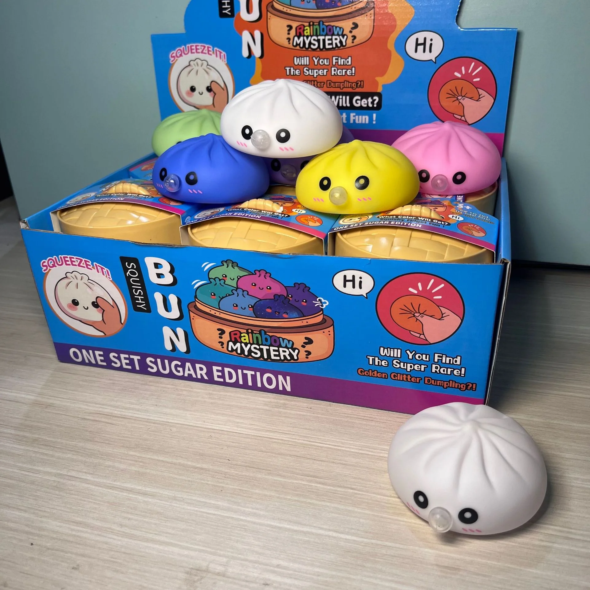 bubble-spitting-bun-squishy-spit-bubble-stress-ball-realistic-steamed-bun-interactive-fidget-aesthetic-desk-decor-new