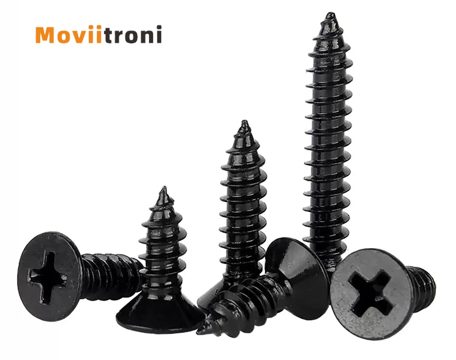 

M4 304 Stainless Steel Self Tapping Screw Cross Countersunk Head Screw Flat Head Self Tapping KA Extended Wood Screw（100pcs）